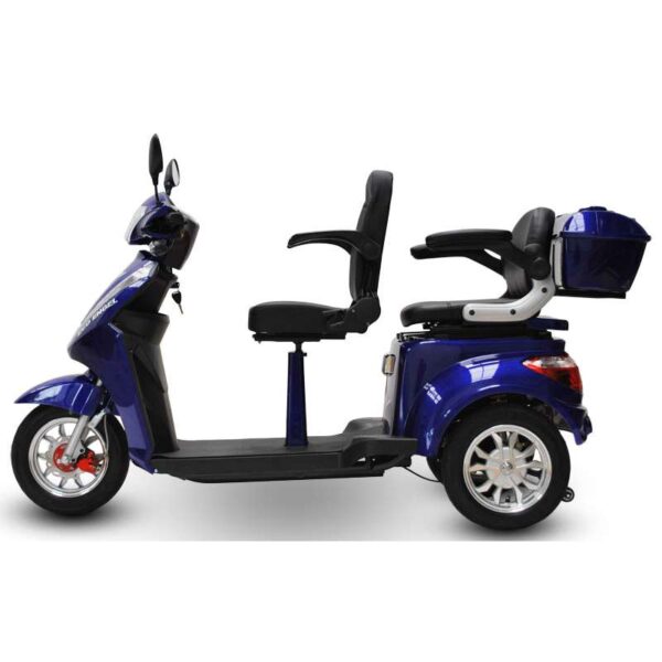 Elektro-Dreiradroller für Senioren 25 Km/h – ECO ENGEL 503 Zweisitzer blau – Bild 2