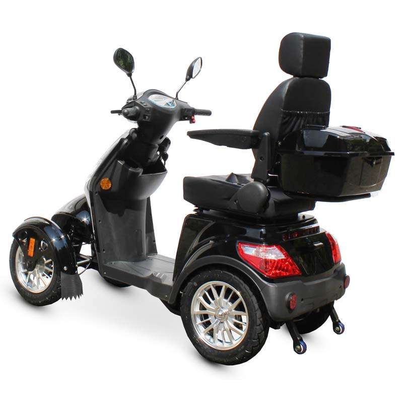 4-Rad Elektromobil, Seniorenmobil, schwarz, 1000 Watt, mit elektromagnetischen Bremsen – Bild 4