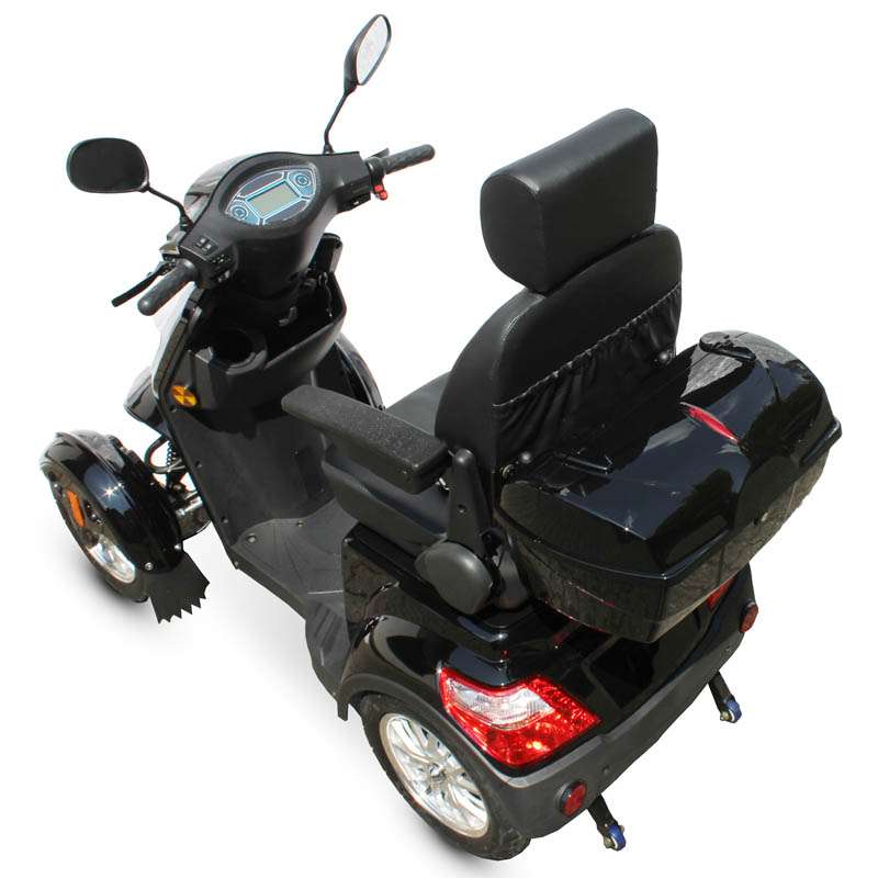 4-Rad Elektromobil, Seniorenmobil, schwarz, 1000 Watt, mit elektromagnetischen Bremsen – Bild 9