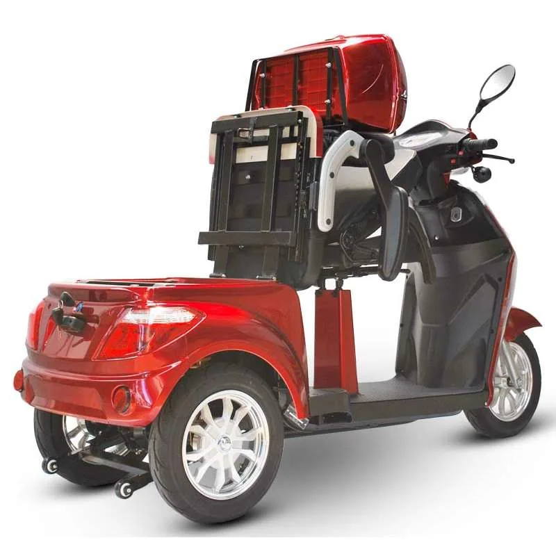 Elektro-Dreiradroller für Senioren 25 Km/h – ECO ENGEL 503 Zweisitzer rot – Bild 5
