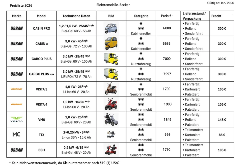 Elektromobile guenstig kaufen