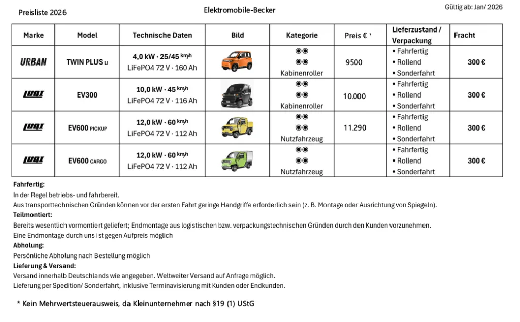 Elektromobile guenstig kaufen